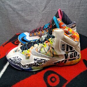 %Size 10 - Nike LeBron 11 Premium “What The" 650884-400 Year 2014 Men A8